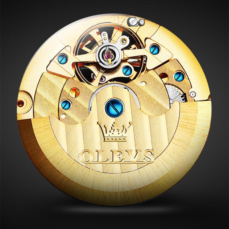 OLEVS Men's Watch Diamond Dial Business Luminous Mechanical Watch High-end Watch