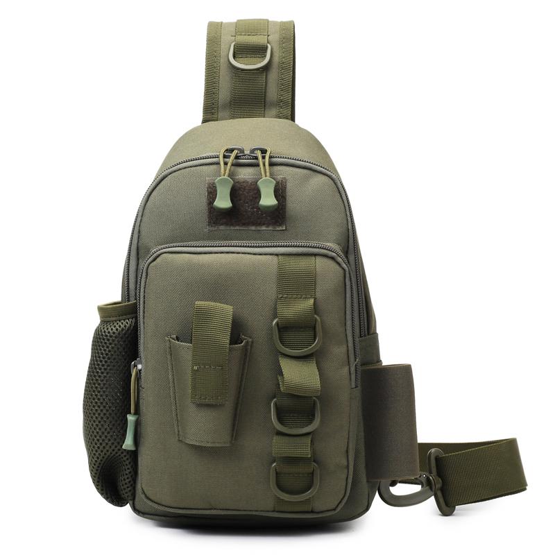 Ny Luya Brystveske Multifunksjonell Utendørs Sport Fritid Taktikk Lerret Crossbody-veske Vanntett Bærbar Oppbevaringsveske for Fiskestang