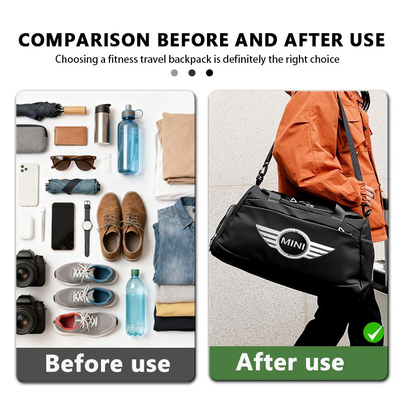 For MINI Car Logo Fitness Organiser Bag Travel Tote Crossbody Storage Bag Cooper One JCW R56 Countryman Clubman R50 R53 R58 Gzpxv22
