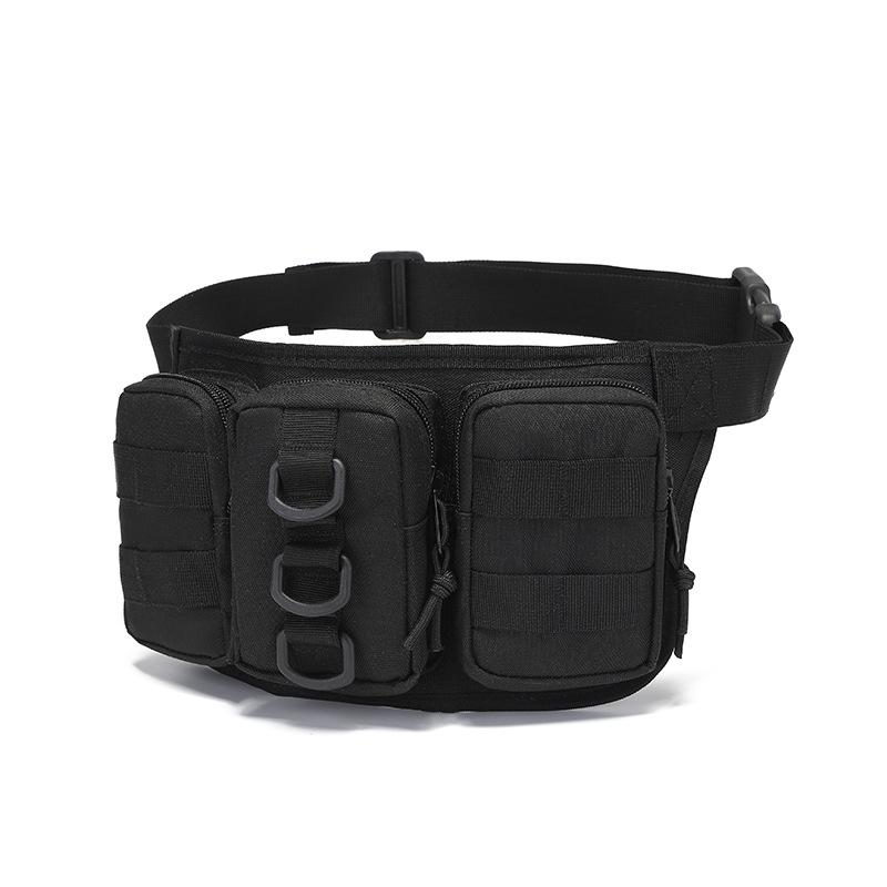 Tactical Camouflage Waterproof Fanny Pack for Outdoor, Cycling, and Mountaineering with Three Compartments