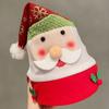 Santa Claus Christmas Hat Merry Christmas Decoration Elk Deer Cap Gift Red Plush Hat  Warm