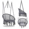 Stork's Nest Swing Hanging Chair Garden Boho for Home Garden 120cm - Gray