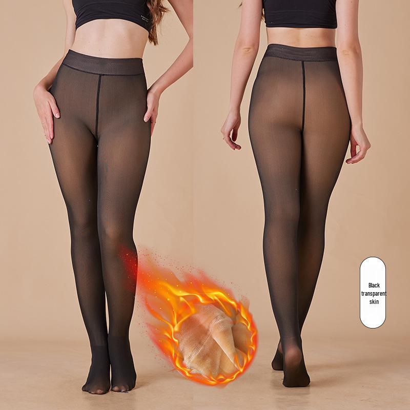 

Women s Plus Size Velvet Thickened See-through Pantyhose for Autumn/Winter Sheer Skin 80g (Suitable for 80-160 lbs)