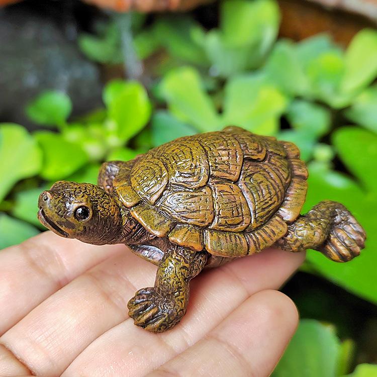 Mini Sea Turtle Figurine for Garden, Aquarium, and Rockery Decorations