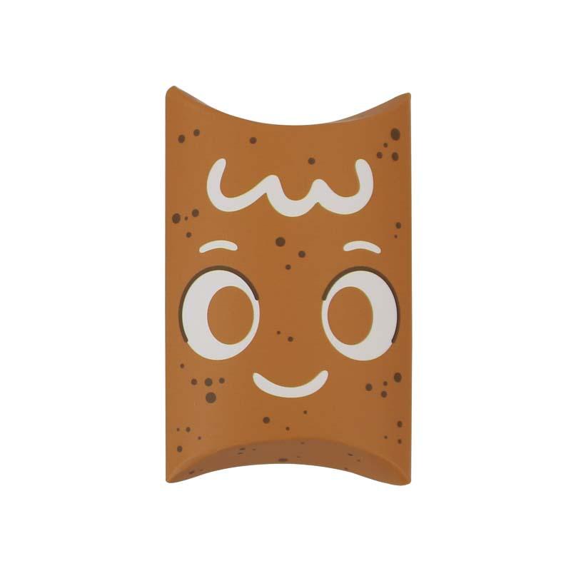 Christmas Candy Box, Kraft Paper Christmas Big Face Pillow Box 6-Color Kraft Packaging Happy Candy Box