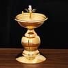 1PC Öllampe Ölschale Ornamente Buddhistische Lieferungen Vintage Golden Elegante Legierung hochbeinige Ghee Lampenfassung