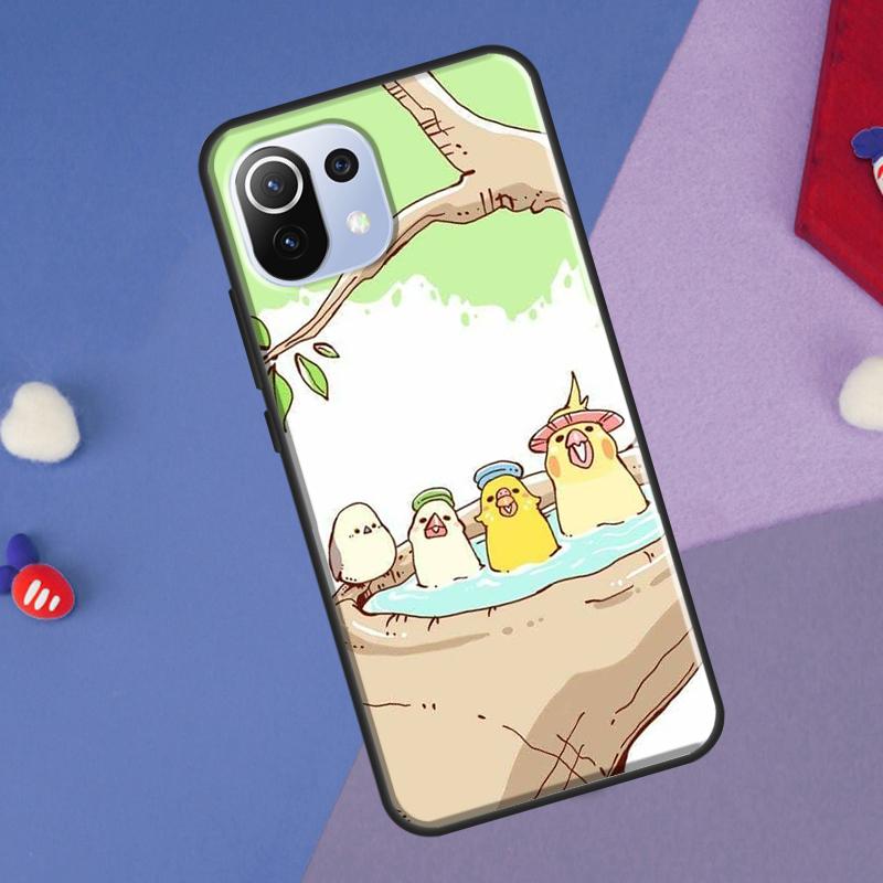 Chubby Cockatiel Parrot Bird Cover For Xiaomi 14 Ultra 13 11T 12T 13T 14T Pro POCO X6 X7 Pro X3 X5 F3 F5 F6 M6 Pro Case