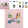 Unique Alloy Cartoon Frog Planet Rocket Brooch Pin Stylish Accessory For Men And Women
