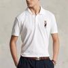 Polo Ralph Lauren FW22 Solid Color Bear Print Slim Fit Short Sleeve Polo Shirt Men Tops White MNPOKNI1N821955-100