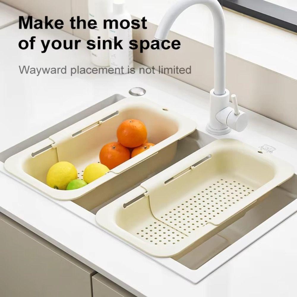 Bpa Free Vegetable Wash Basin Over The Sink Colander Strainer Drain Tray  Vegetable Washing