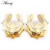Alisouy 1PC Copper Alloy Casting Animal Bats Saddle Ear Tunnels Plugs Expander Stretcher Gauges Earrings Piercing Body Jewelry