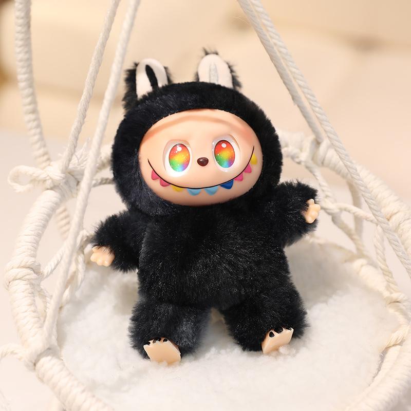 Cartoon Labubu Vinyl Doll Stuffed The Monsters Heartbeat V3 Soft Plushies Bag Pendant Birthday Xmas Gifts Girl Child