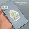 Thai Nine Tailed Red Fox Lotus Flower Gold Mask Metal Mobile Phone Sticker