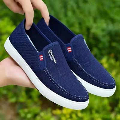 Fashion Men's Casual Shoes Platform Soft Soled Thick Soled Men's Shoes Casual Wear Resistant Anti Slip Lightweight Work Canvas Shoes