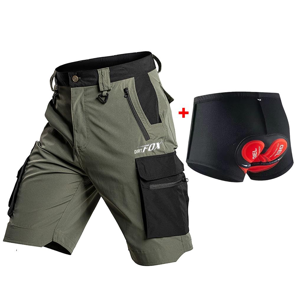 DIRTFOX Fietsbroek Kort Racing Heren Racefiets Mountainbike Korte Broek Pantaloncini Uomo Mtb Fietskleding Motorfiets Cargo Broeken