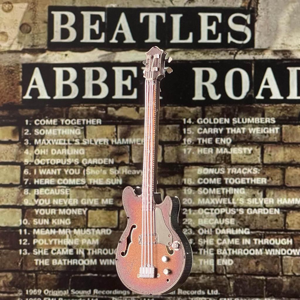 3D Metal Bass Puzzle: Stainless Steel DIY Model, No Glue Needed