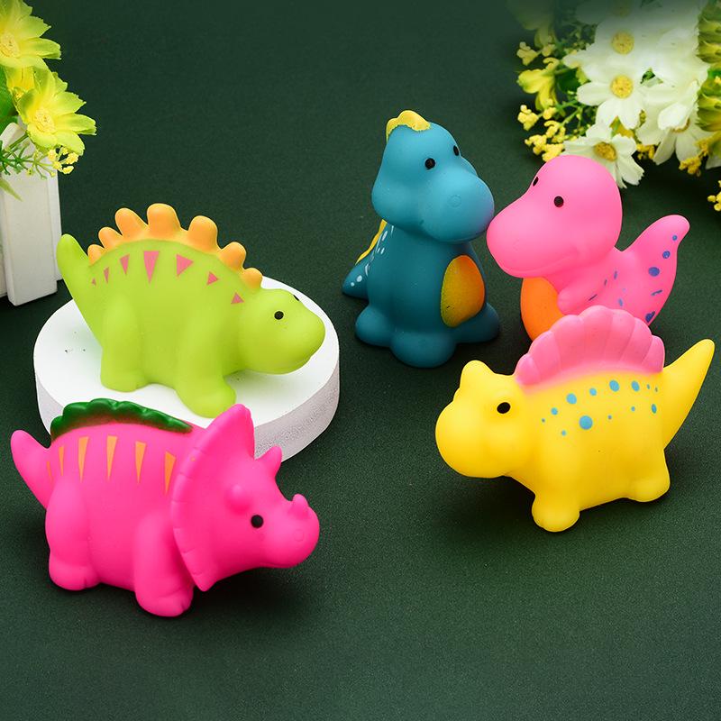 Infant Water Play Silicone Dinosaur Bath Toy Set