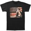 Men's John Wayne Flag Slim Fit T-shirt XXXXX-Large Black