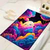 1pc Clouds and Moon Design Indoor Area Rug - Soft, Anti-Slip, and Durable Gaming Room Decor for Bedroom