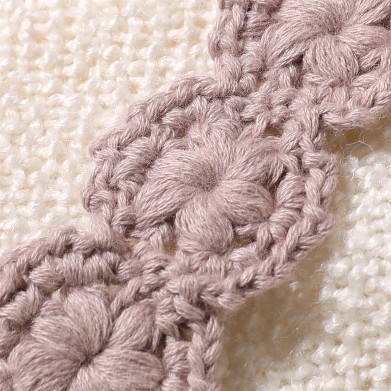Pack of 2Pcs Handwoven Baby Pacifier Clip Chain Hand-knitting Toddler Feeding Bottle Strap Belt for Infants