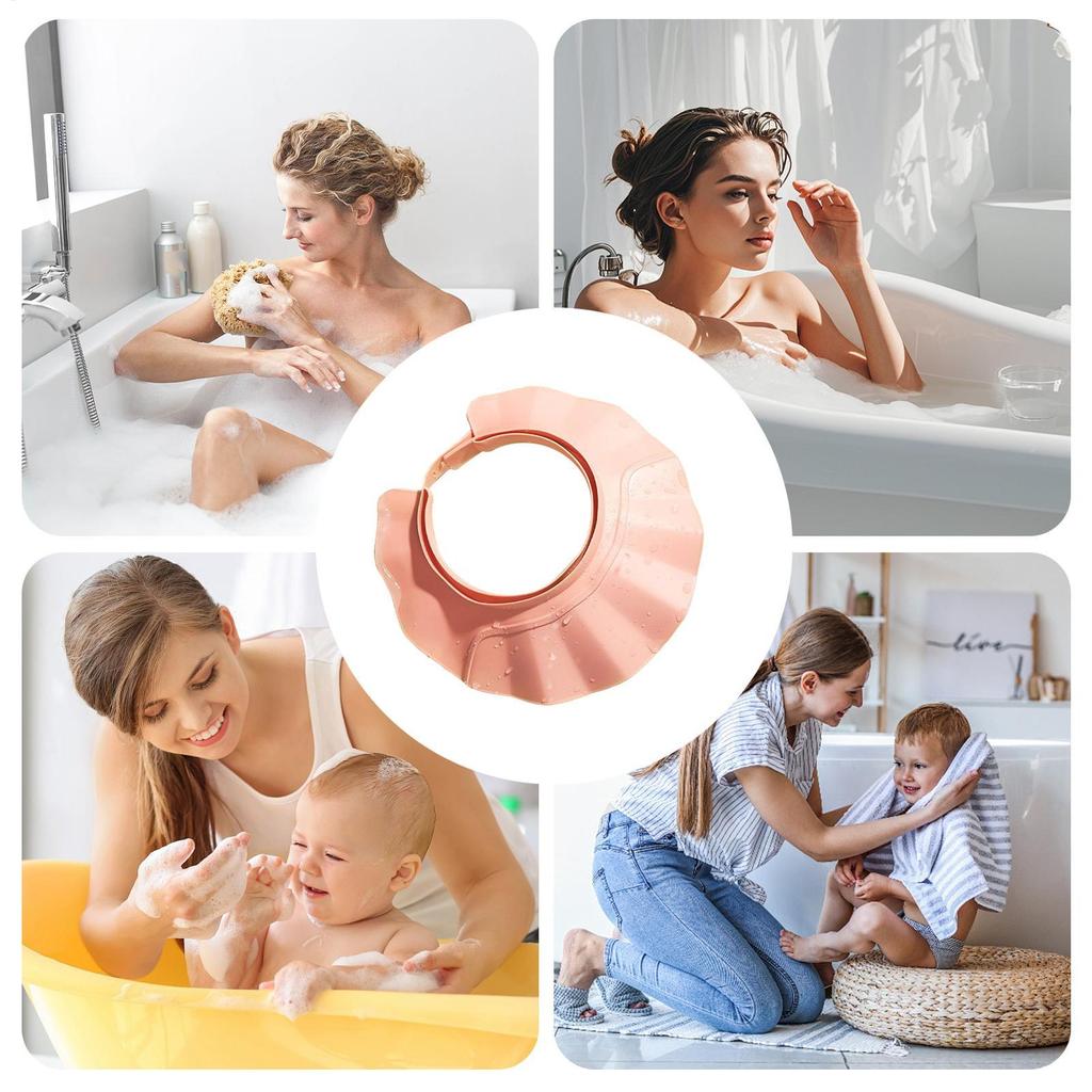 Baby Hair Washing Shield Soft Head Eye Ear Protection Shampoo Shower Hat Baby Bath Visor for Washing Hair for Toddler Children