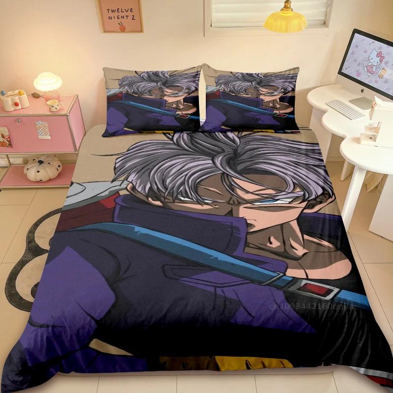 

Teens Japanese D-Dragon-Ball Duvet Cover Anime Super Saiyan Bedding Set Son Goku Quilt Cover Set Comforter Cover for Bedroom EU Single(135*200cm)3pcs