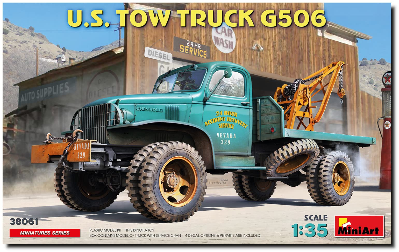 

Пластиковая модель Miniart American Tow Truck G506 MA38061 1/35