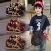 Boys Fleece Sneakers Winter New 1-3-6 Year Old Children Two Cotton Forrest Gump Shoes Kindergarten Baby Warm Shoes