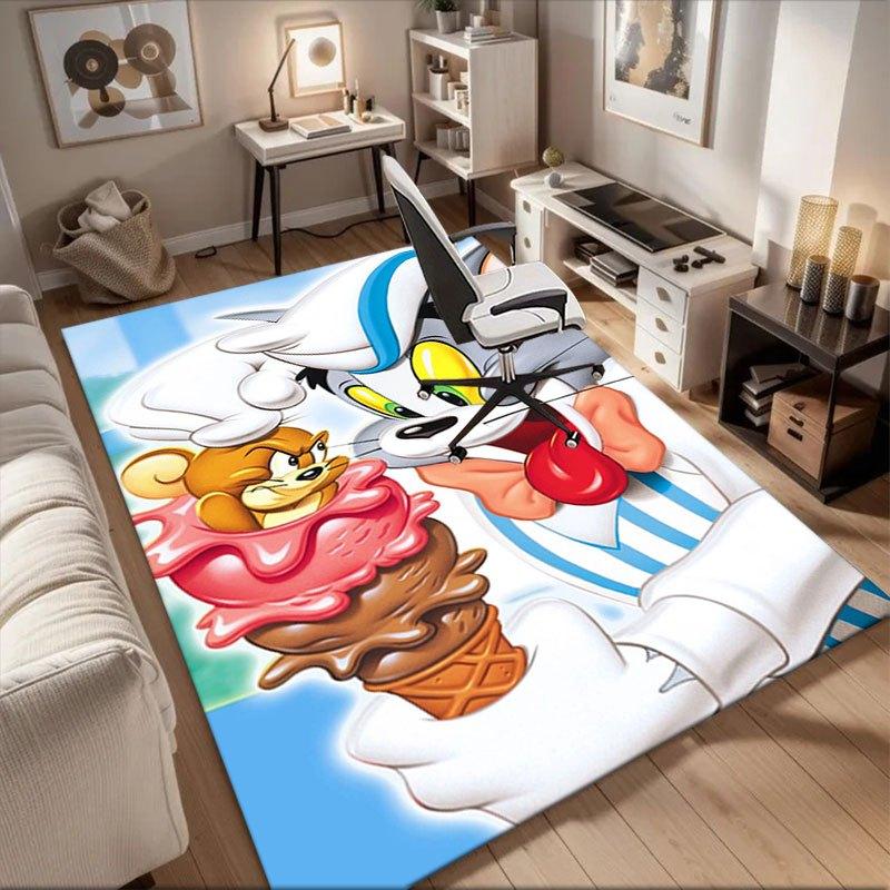 

Tom & Jerry Ice Cream Phone Case CoverOffice Mat Home Decor Gift For Halloween & Christmas LD45 60cm by 90cm