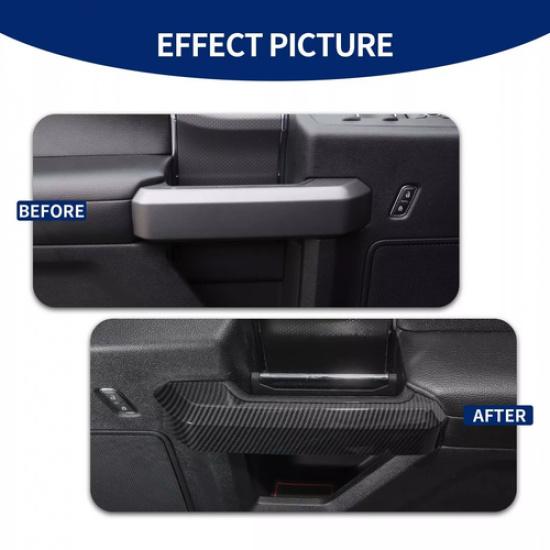 Carbon Fiber Inner Door Handles Cover Trim Accessories for Ford F150 2015-