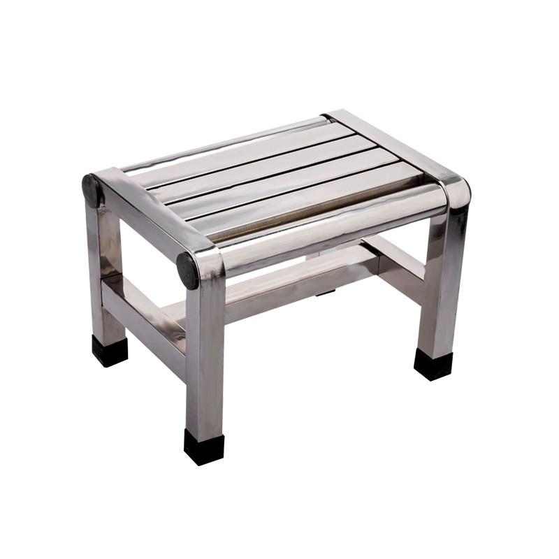 Stainless Steel Square Stool Bathroom Waterproof Shower Stool Household Thickened Anti Slip Small Chair
