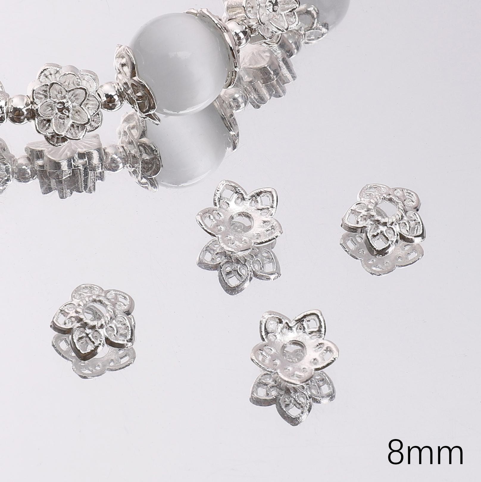 

Сплав Квіткова Підставка Роздільник Аксесуари Шарми Підвіска Для Виготовлення Ювелірних Виробів DIY Сережки Намисто Браслет 04 8mm 50pcs