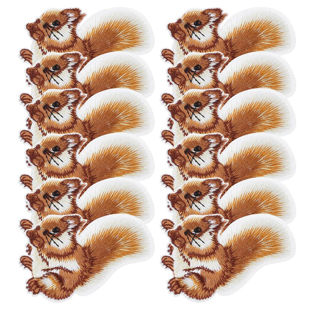 12Pcs Embroidery Cloth Stickers Bag Motif Applique Iron Patches DIY Arts Craft Sew Making