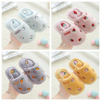 Pantoufles d'enfants de dessin animé mignonnes Chaleur Hiver Pantoufles pour enfants Nouvelles chaussures pour tout-petits Bébé Garçon Fille