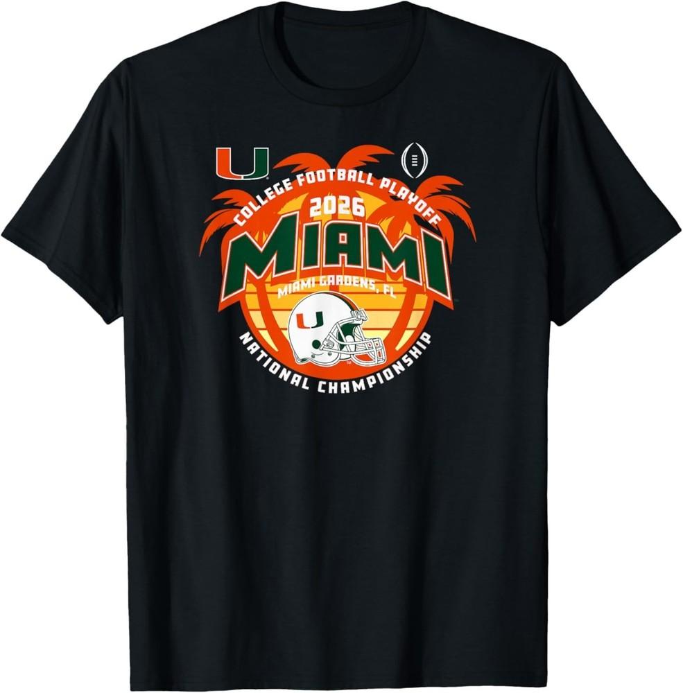 Miami Hurricanes National Championship CFP 2026 Black T-Shirt