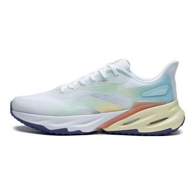 Li Ning Yuedong 2.0 Schokabsorberend Antislip Slijtvast Lage Top Hardloopschoenen Heren sneaker Wit Blauw ARST027-1