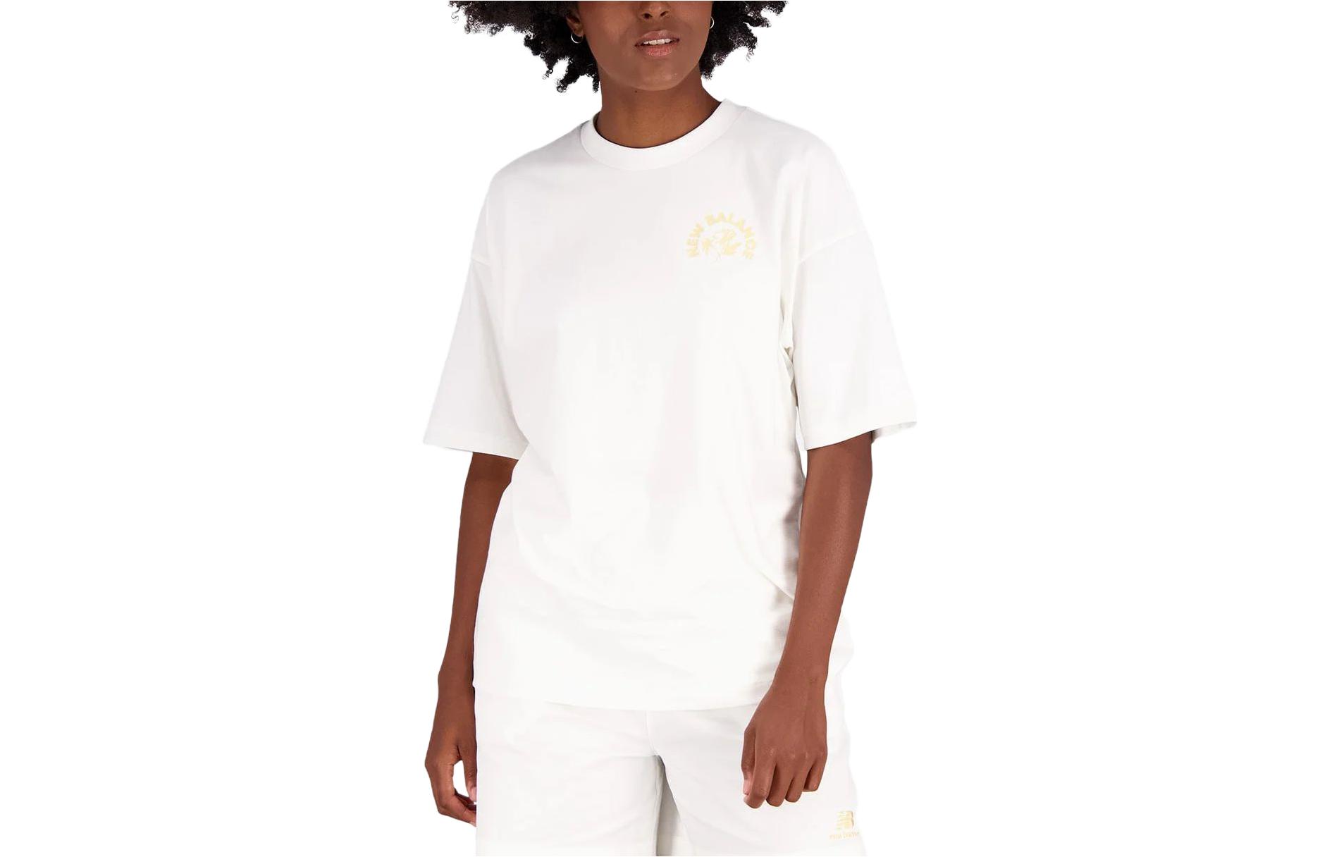 New Balance Essentials Bloomy T Shirt Women s Sea Salt White WT31555-SST XL