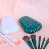 Acrylic Travel Makeup Brush Set Shell Acrylic Cosmetic Organizer Makeup Brush with Storage  Bag