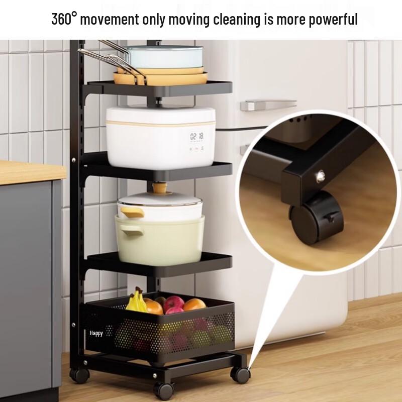 Adjustable 5-Tier Kitchen & Pantry Storage Rack