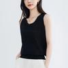 WTEMPO Hollow-out O-Neck Large Size Solid Color Casual Camisole Vests Women's Spring Summer Sleeveless Knitted Tank Tops