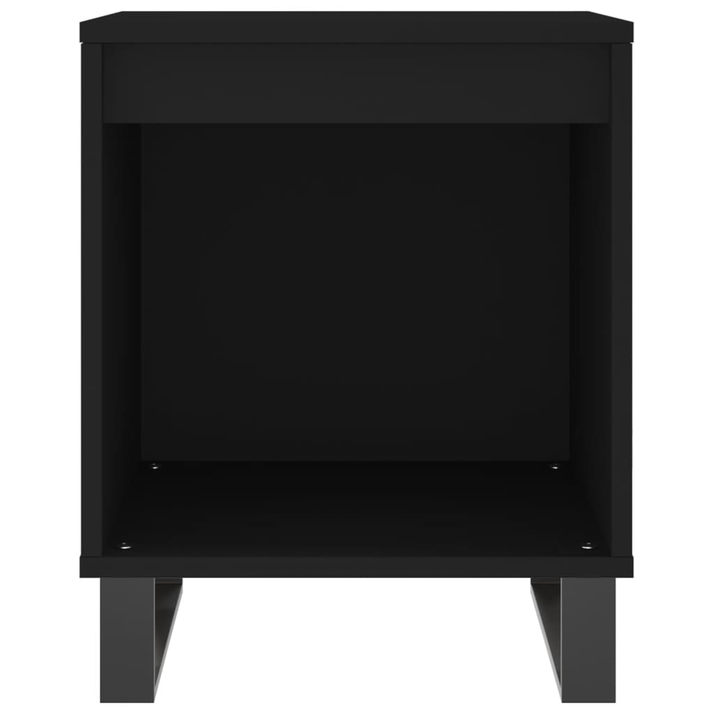 Nightstands (2 pcs) Black 40 x 35 x 50 cm Engineered Wood