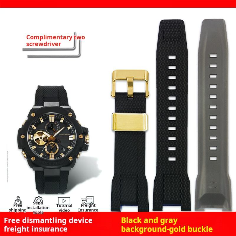High quality Silicone Watch Strap for Casio G-Shock GST-W120L S130L S310 B100 GST-W100G Men Rubber Wristband watchband Bracelet