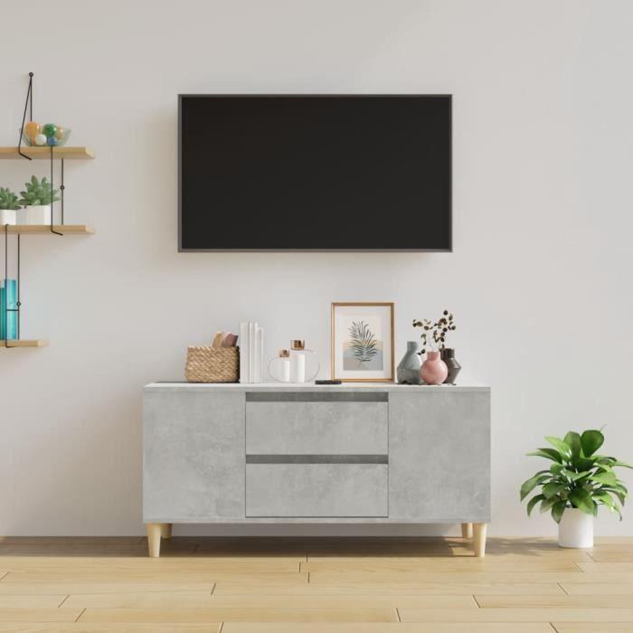 VidaXL Meuble TV Gris béton 102x44,5x50 cm Bois d'ingénierie 819600