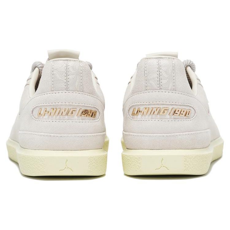 Li-Ning 1990 Cloud Dress Comfortable Versatile Non-Slip Wear-Resistant Low-Top Skate Shoes Women Sneaker Bone-White ALHT090-2