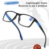 Anti Blue Light Reading Glasses Ultra-Light HD Presbyopic Classic Black Rectangular Glasses Men Women Reading Glasses