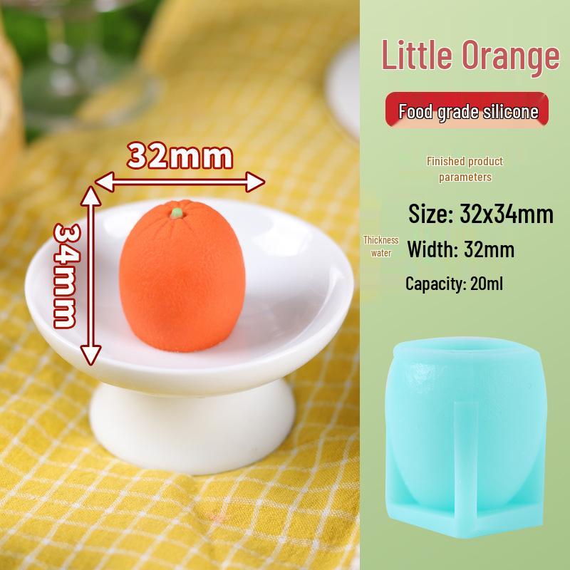 3D Mini Fruit Popsicle Mold - Mango, Peach, Lychee, Strawberry, Cantaloupe, Orange