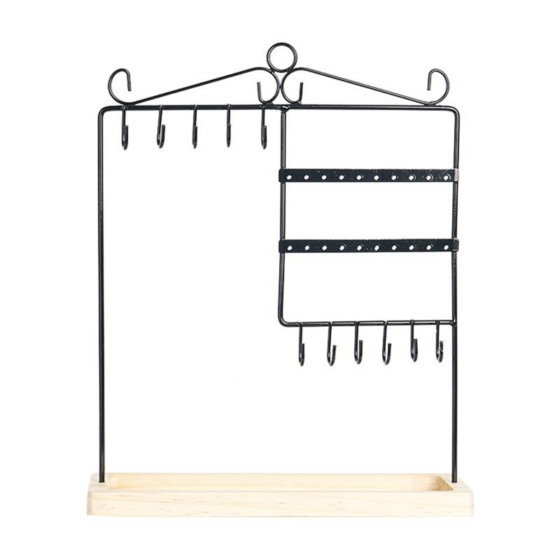 

Curtain-Type Jewelry Display Rack Girls Dressing Table Decorations Earring Jewelry Storage Rack Jewelry Rack Easy To Use чорний