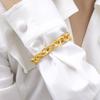 Geometric Simple Women's Cuff Bracelet,Gold Plated Stainless Steel Round Rolo Chain Bracelets, Party Jewelry Gifts