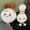 Kawaii Plush Bowling Ball Toy Soft Skin-Friendly Simulated Bowling Pins Decorative Sleeping Companion Gift for Friends