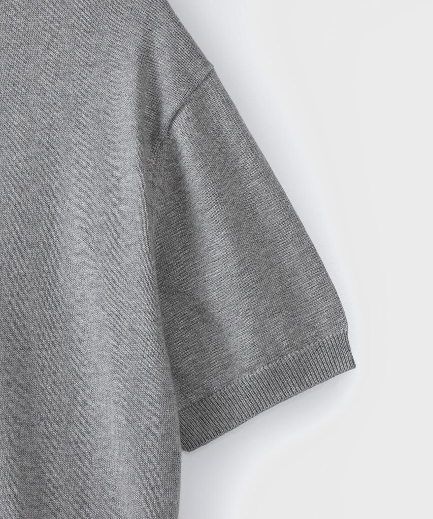 Beulaendideu Solid V-Neck Half Knit [Melange Gray]